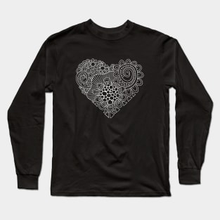 White Heart Long Sleeve T-Shirt